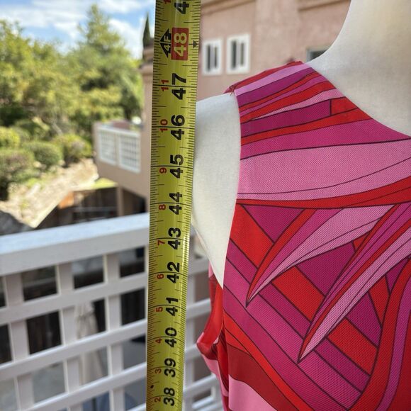 Farm Rio Women Large Endless Floral Tulle Midi Dress Pink Toucan Tropical Hawaii - Picture 10 of 16